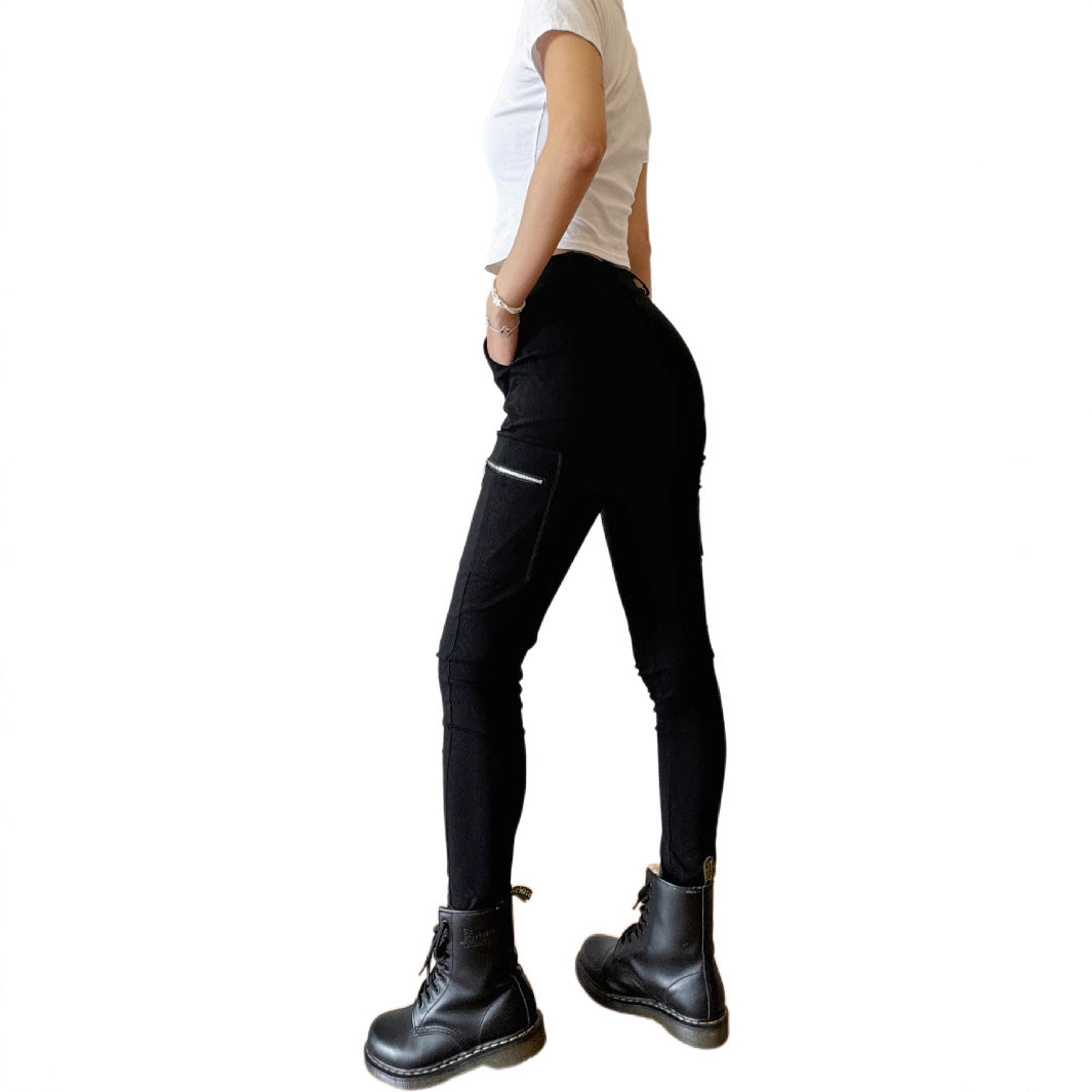Casual Cross Border Overalls Mid Waist Skinny Pants