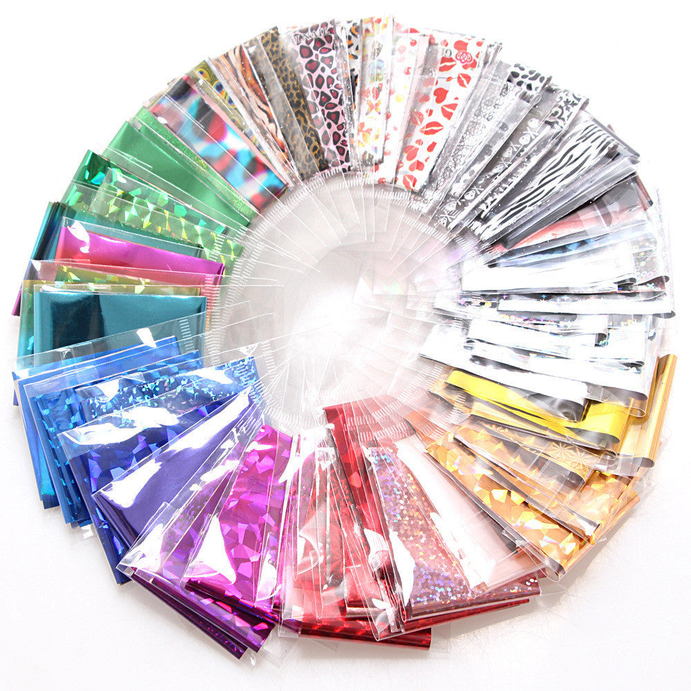 Women's Multicolor Paper Nail Wraps with Shiny Finish-Theone Apparel