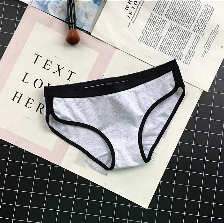 Cotton Soft Solid Colored Cotton Panties-Gray-Theone Apparel