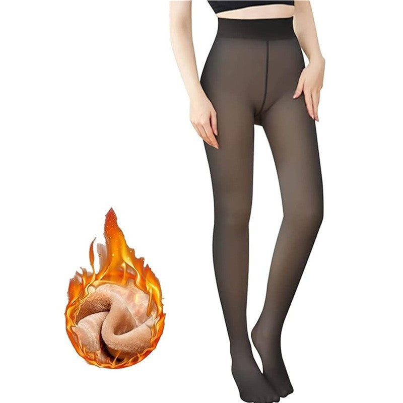 Black See-through Women's Fleece Lining Romper