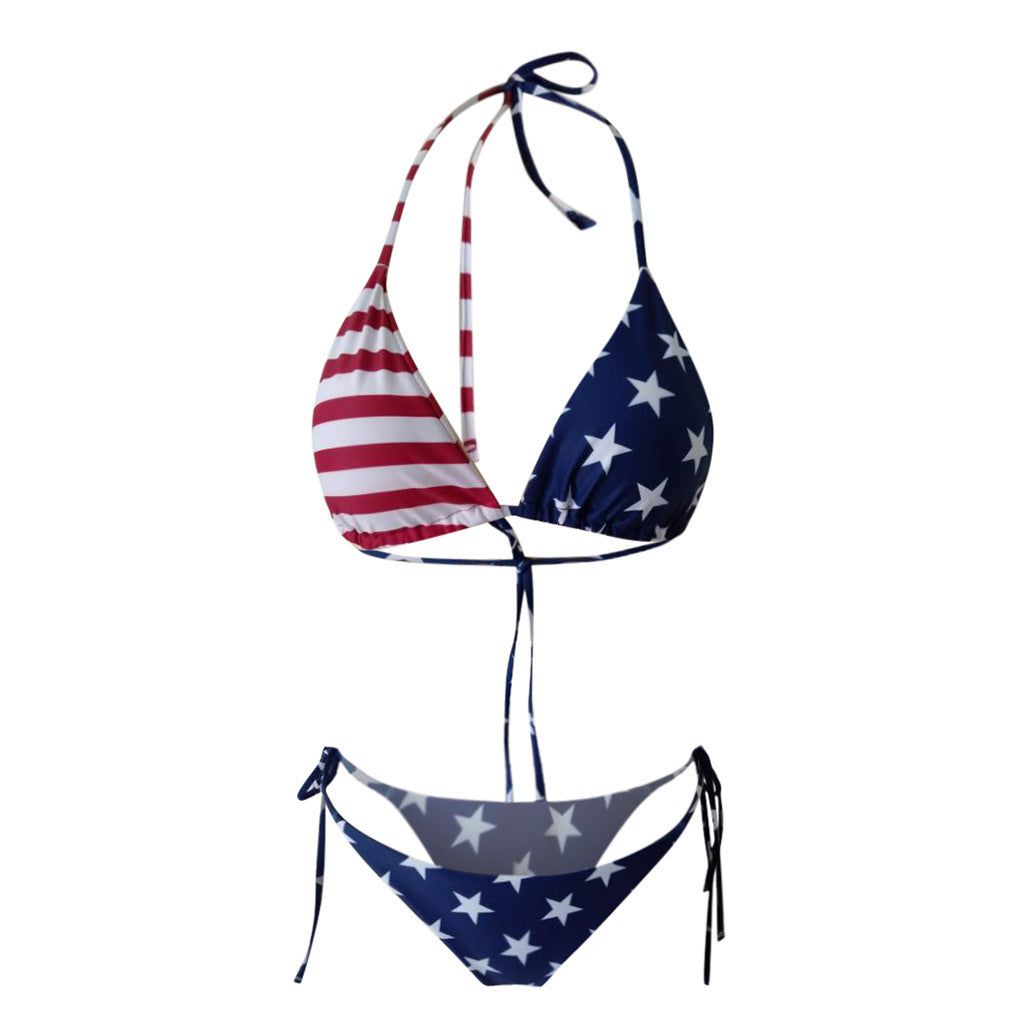Gedruckter sexy Split Bikini für mutiges Poolensensation