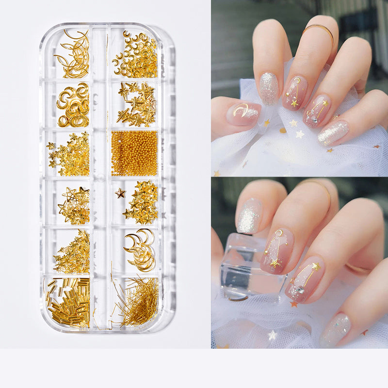 Witte en zilveren 3D Pearl en Butterfly Nail Adornments