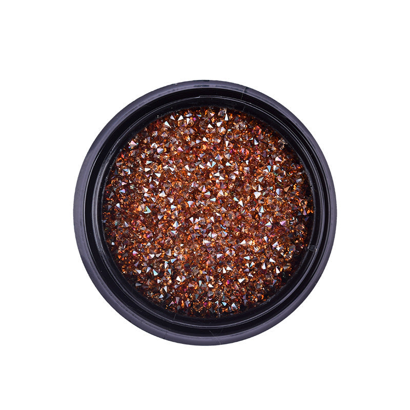 Glittery Bronze and Red Nail Adornments for DIY Nail Polish