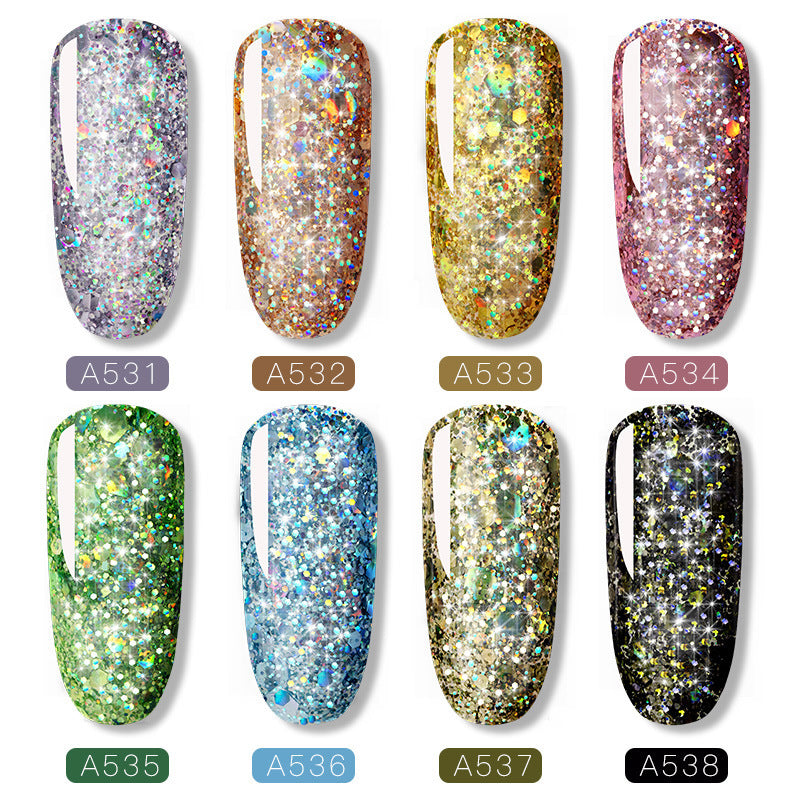 Glittery schittert nagellak in meerdere kleurencombinaties