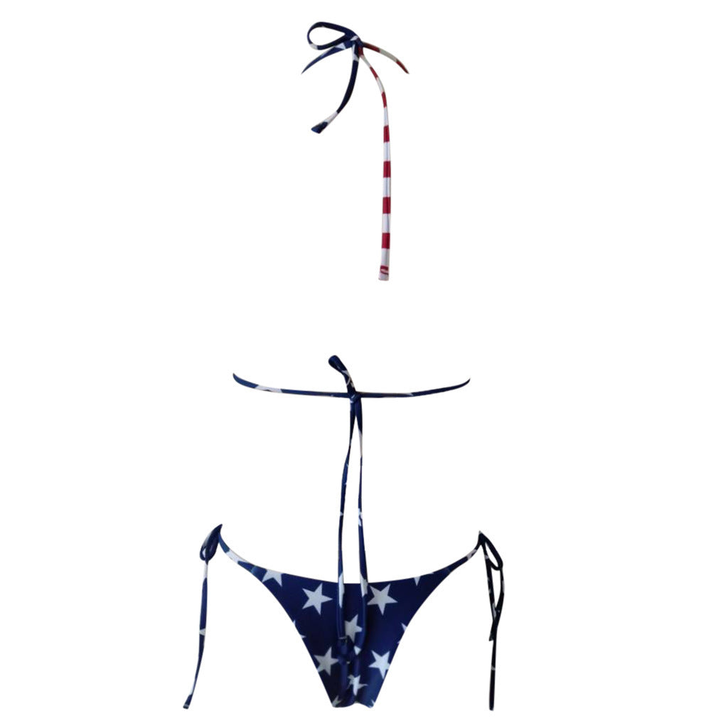 Gedruckter sexy Split Bikini für mutiges Poolensensation