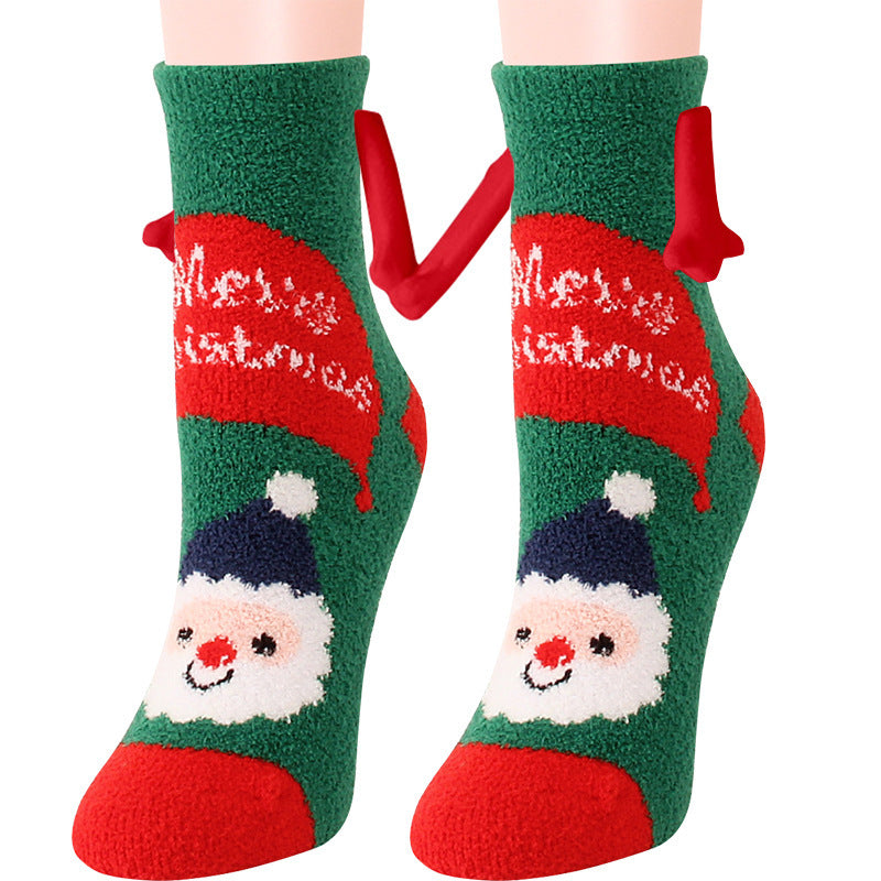 Adorable 3D Soft Fleece Crew Socks with Penguin Designs