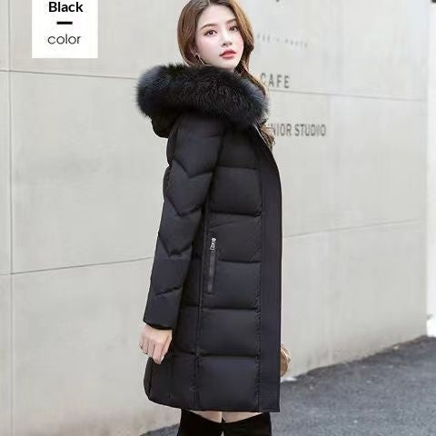 Mid-Length Women's Temperament Coat With Plush Finish