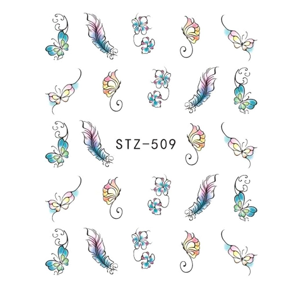 Women's Floral Nail Stickers for Accent Nails and False Nails