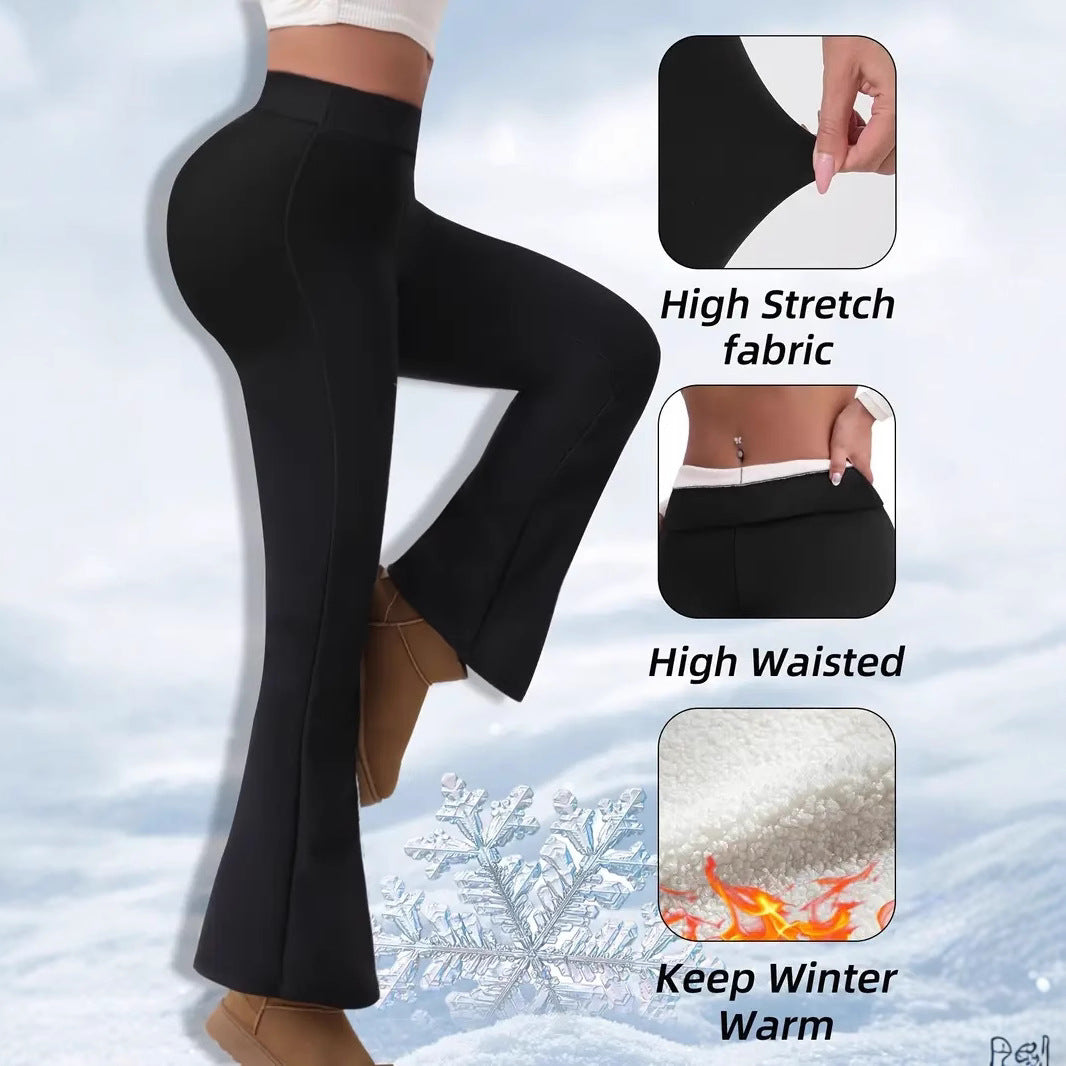 High Waist Leggings Hip-lift And Belly Shaping Yoga Pants Fitness Ankle-length Bell-bottoms