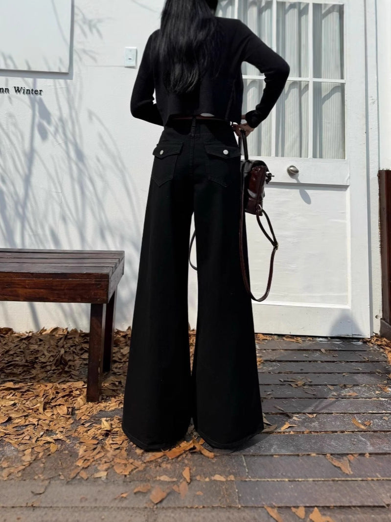 Retro High Taille Wide-Leg jeans voor alledaagse stijl