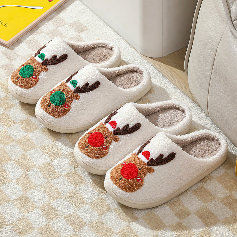 Soft and Warm Fleece Lined Christmas Themed Slip on Slippers