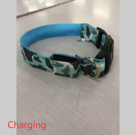 Camouflage Luminous Dog Collar For Night Safety