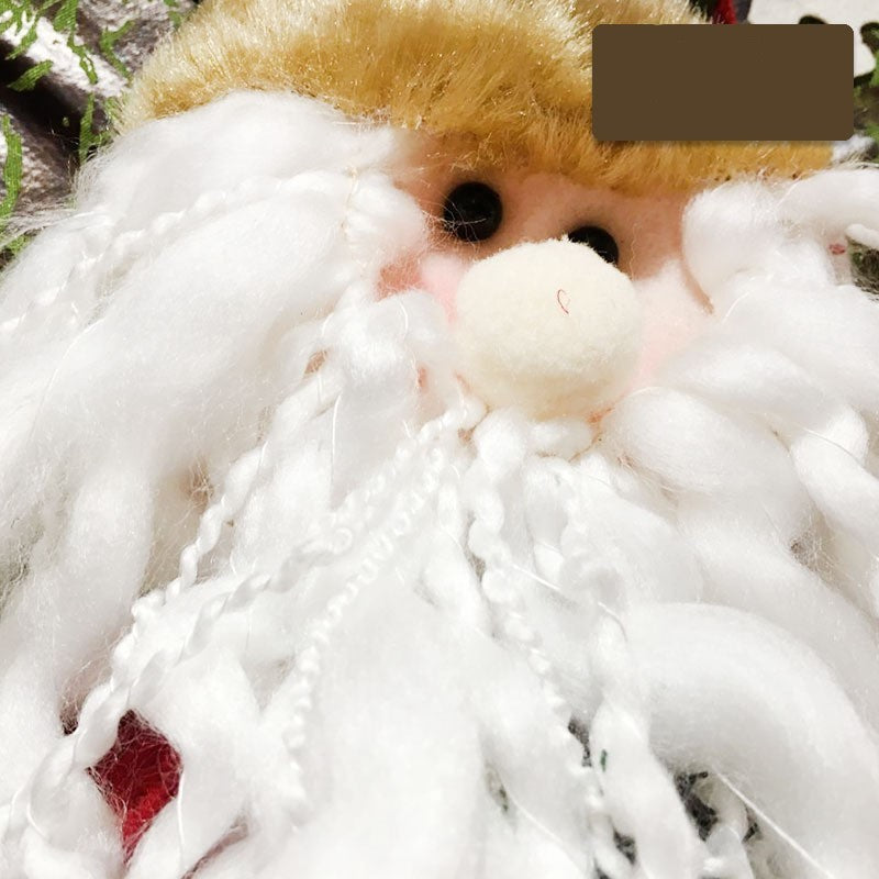 Rustic Classic Merry Christmas Snowman, le Père Noël et les bas de renne