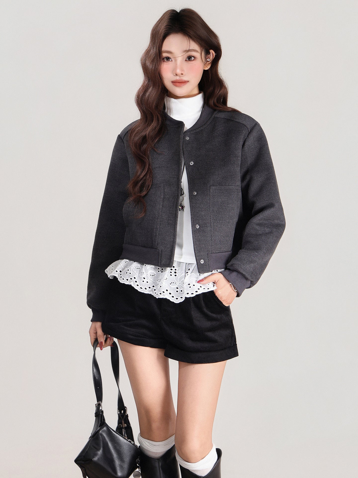 Women's Baseball Jacket Short Coat Autumn And Winter Loose Jacket Top