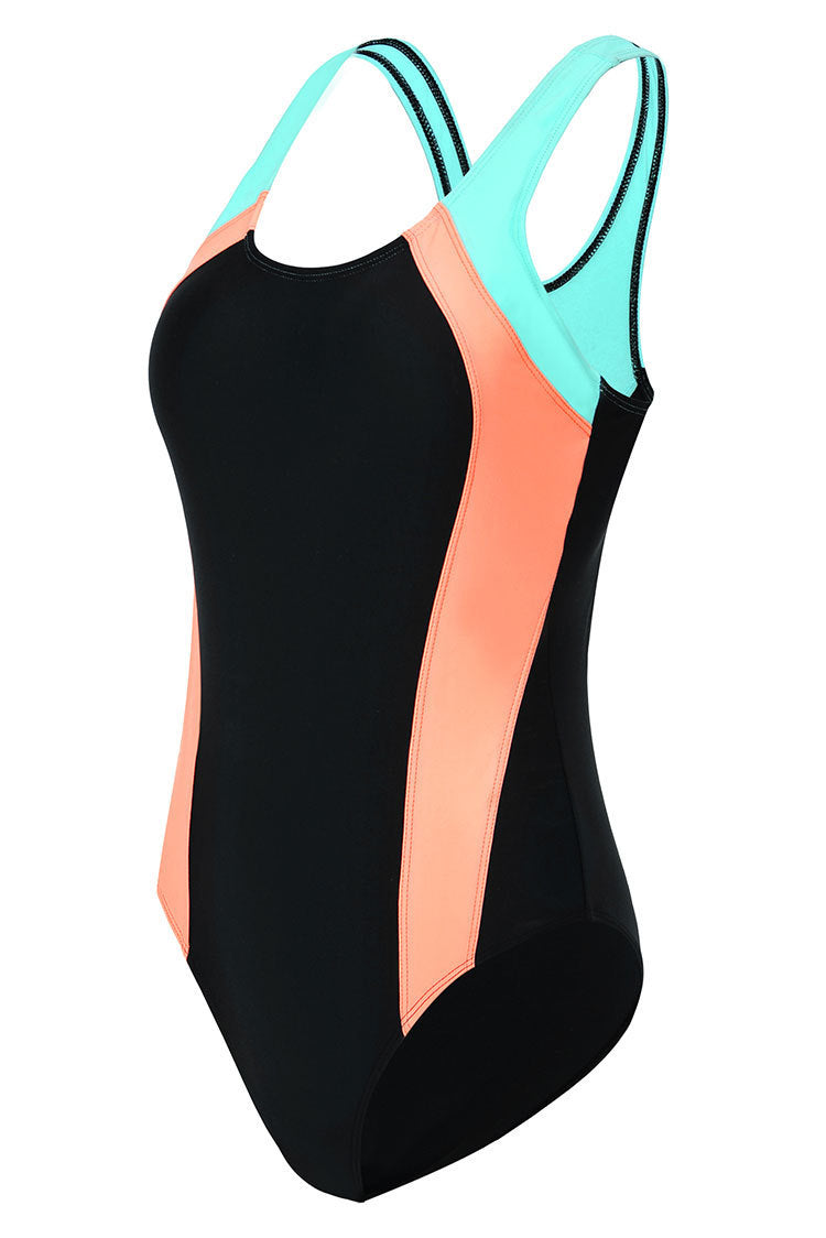 Women's One Piece Retro Multi Color Swimsuit