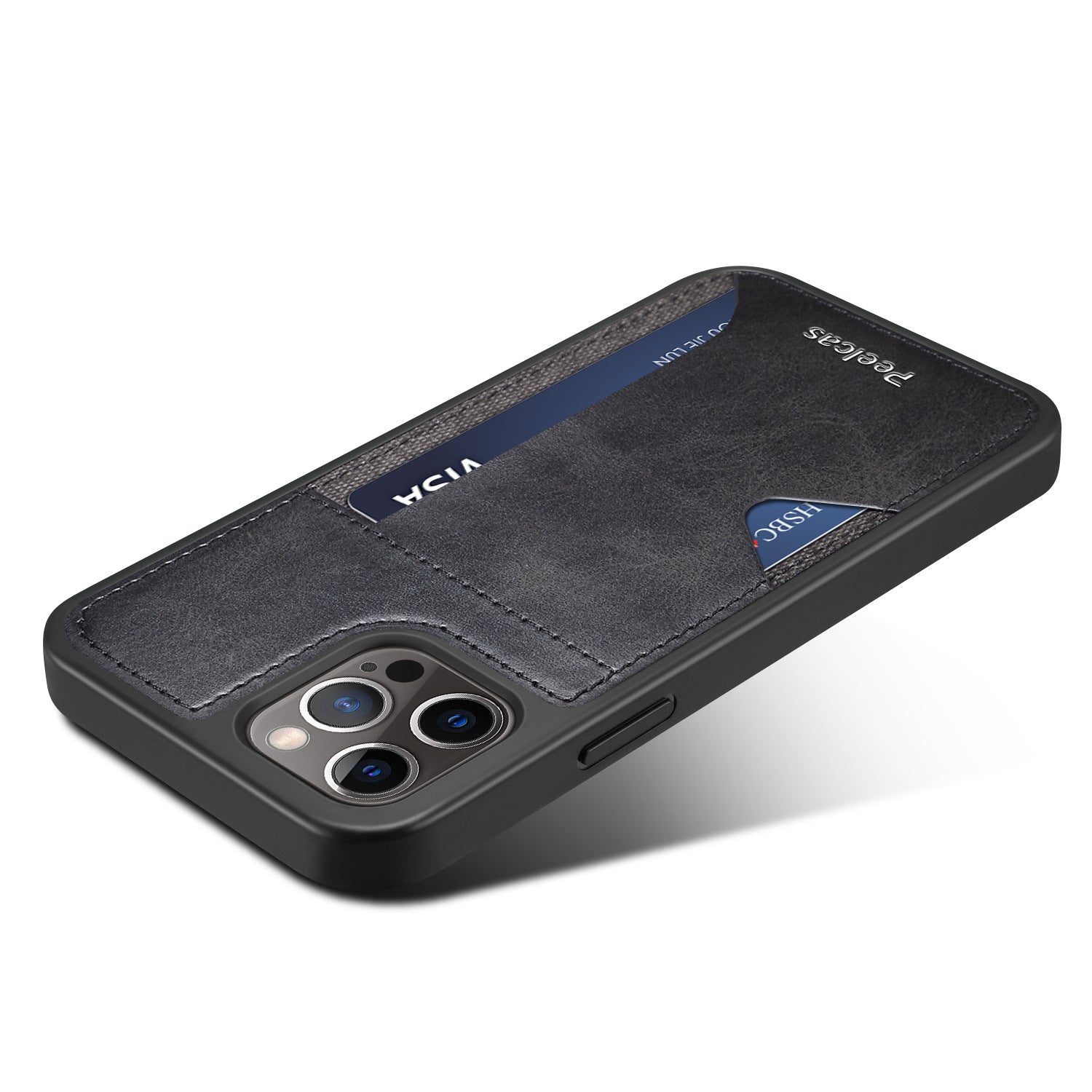 Business Leather Card Holder Phone Case With Slim Protection