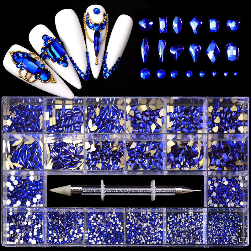 Set van 21 dozen nail art en 3D -ontwerpen