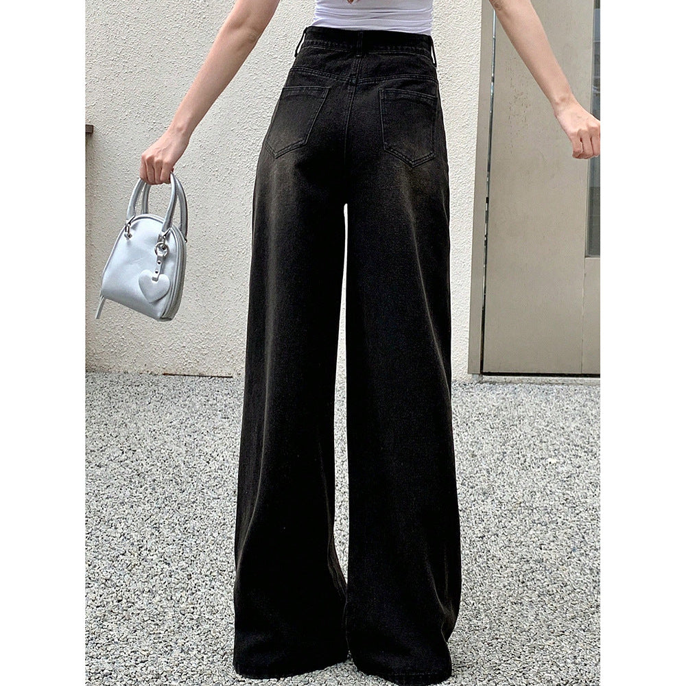 Jeans a gamba a gamba retrò retrò per le dichiarazioni di strada moderne