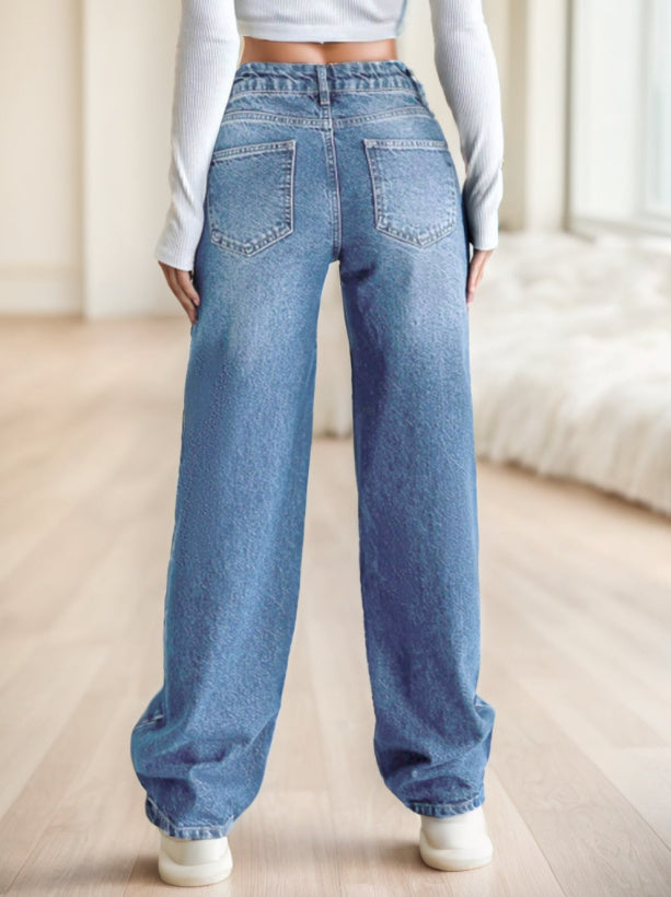 Casuglow Classic Straight-Leg Casual Jeans for Daily Comfort-Theone Apparel