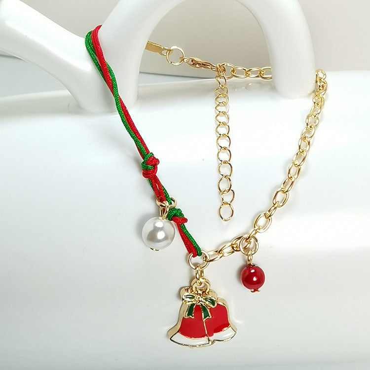 Christmas Chain & Rope Charm & Bead-Accent Bracelet in Assorted Styles