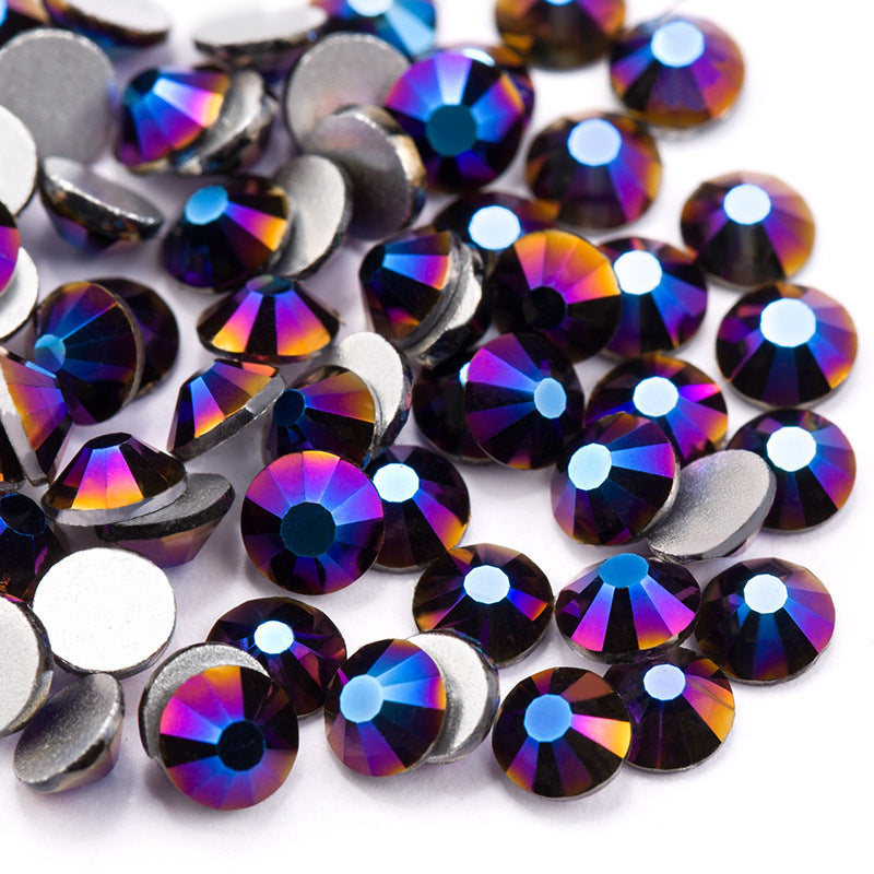Colorful Rhinestone Jewel Nail Adornment in Multiple Colors-Ancient blue-Theone Apparel
