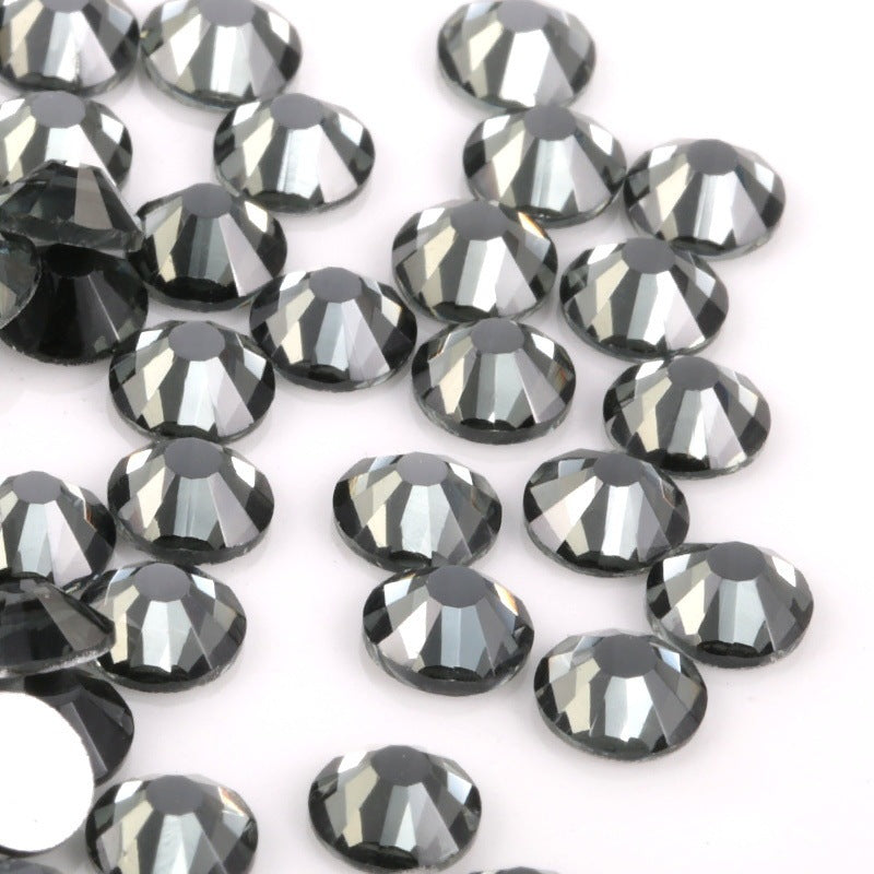 Colorful Rhinestone Jewel Nail Adornment in Multiple Colors-Gray-Theone Apparel
