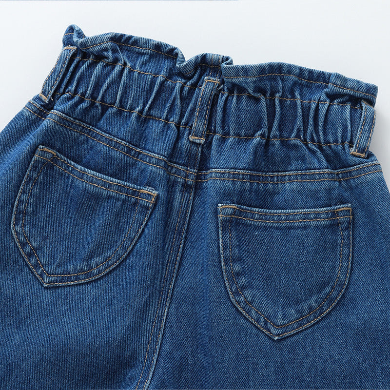 Fantastici jeans in denim per ragazze allentate alla moda