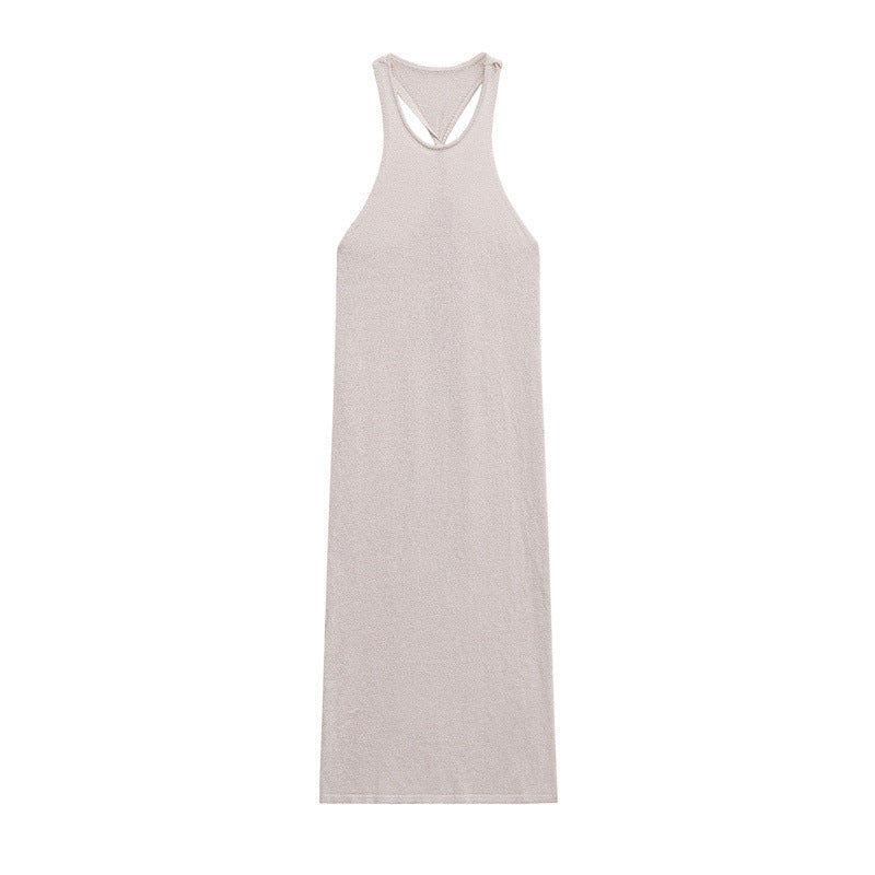 Cozy Knitted Midi Dress with Unique Textured Stitch Details-Theone Apparel