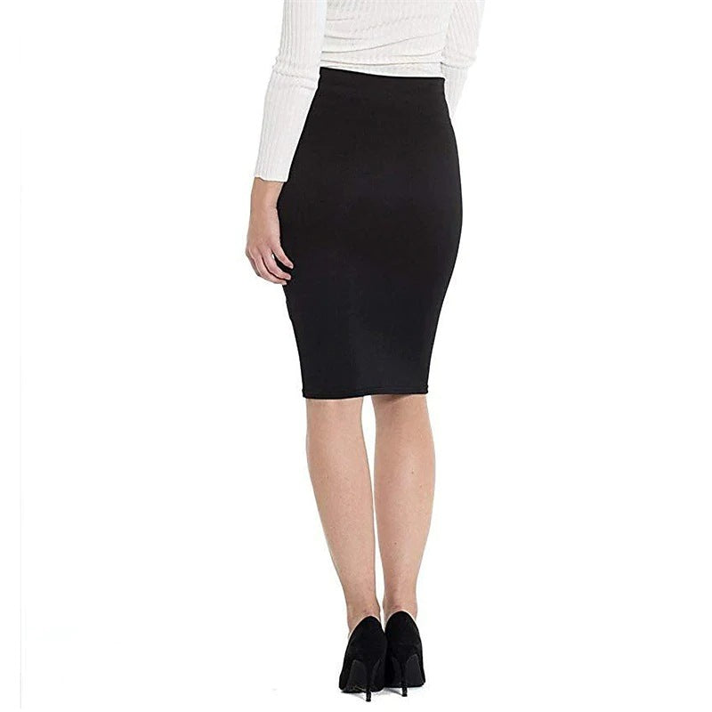 Rok A-Line Pinggang Tinggi Ganda untuk Gaya Profesional
