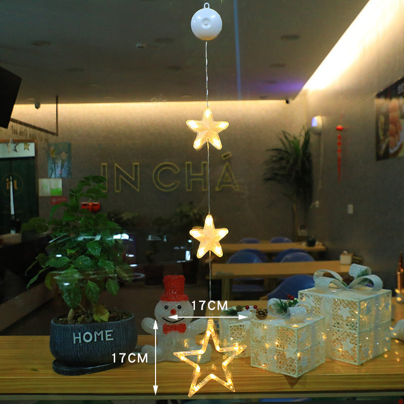 Elegant Winter Themed Star, Bell and Tree Hanging Decoration-3 pcsFivepointed Star-Theone Apparel