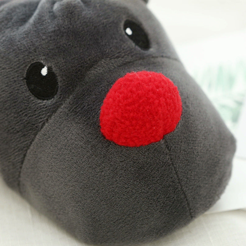 Full Foot Slip On Reindeer House Slippers with Warm Fleece Lining-Theone Apparel