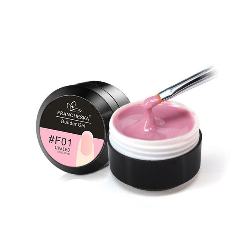 Gel Nail Extensions in Multiple Colors with Pot and Brush-F01-Theone Apparel