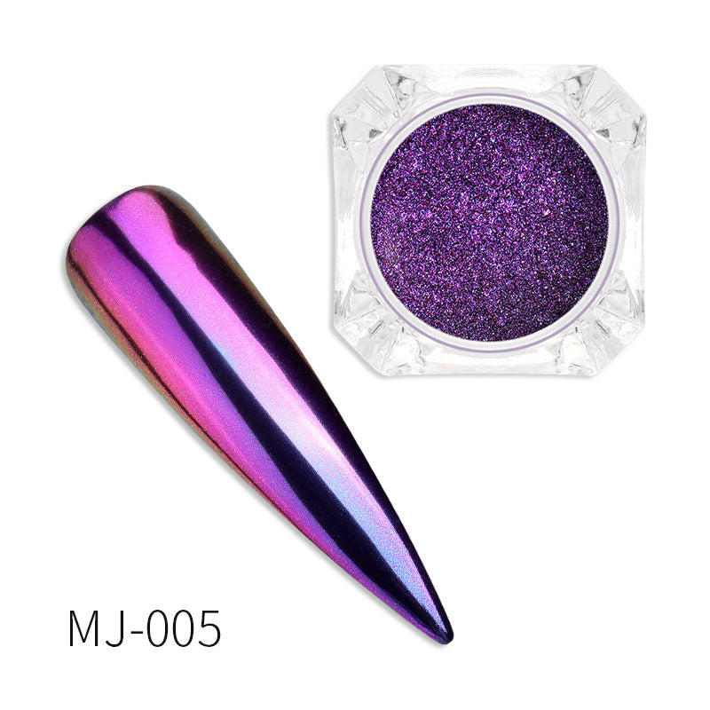 Metallic Iridescent Nail Powder in Multiple Neon Colors-Purple-Theone Apparel