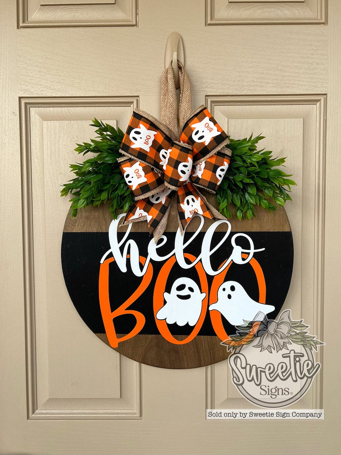 Southern -thema "Boo y'all" Ghost krans Halloween -decoratie