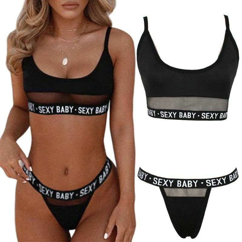 Openwork Letter Split Bikini for Bold Fashion Statement-Theone Apparel