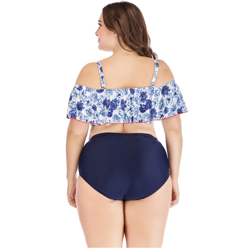 Printed Plus-Size One-Piece Swimsuit for Effortless Summer Chic-Theone Apparel