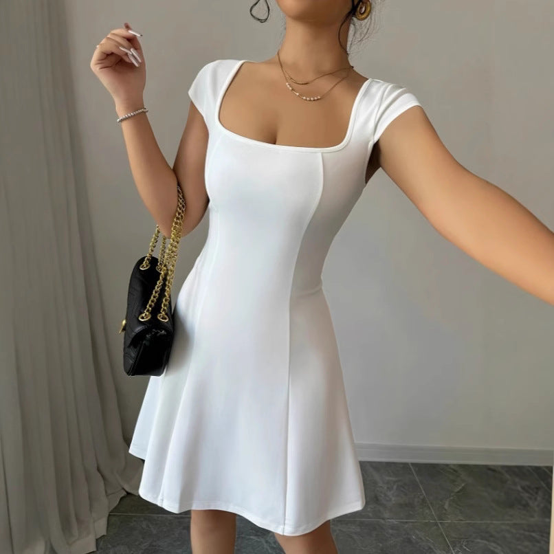 Sleek A-Line Vest Dress with Slim Silhouette and Elegant Lines-Theone Apparel