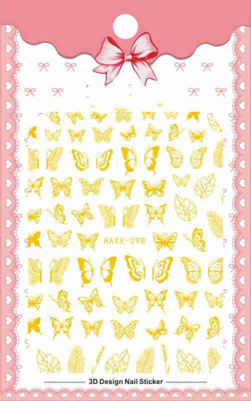 Transparent Black Butterfly Nail Decoration for Accent Nails-C-Theone Apparel