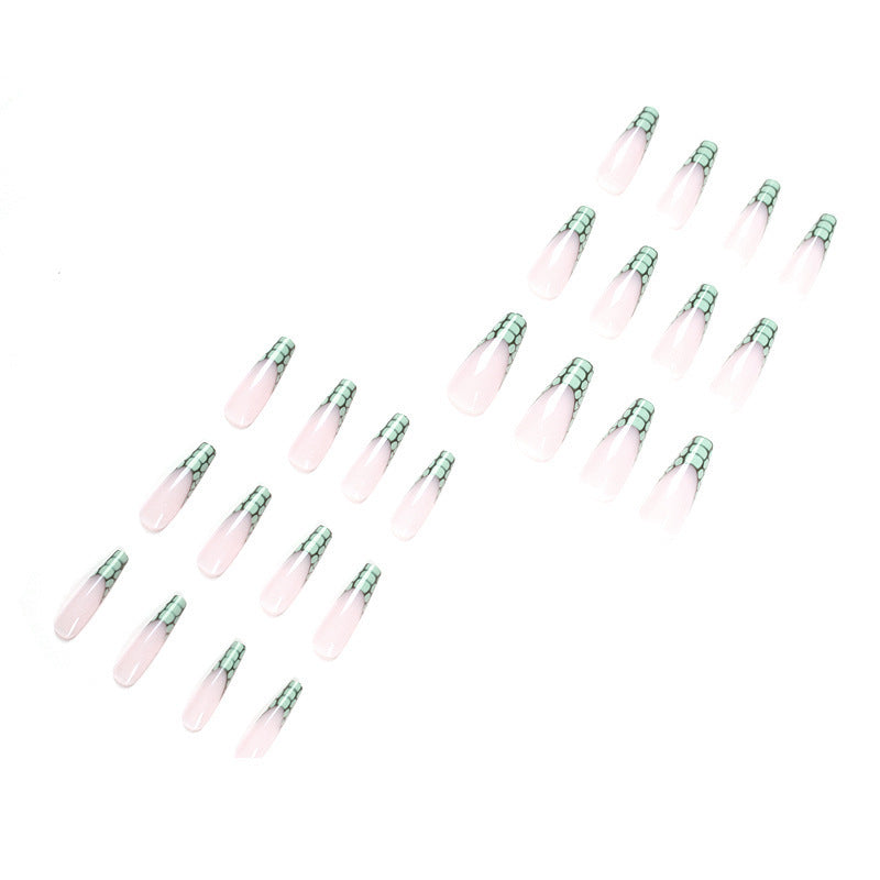 Women's Nail Stickers in Green Animal Print Patterning-Theone Apparel