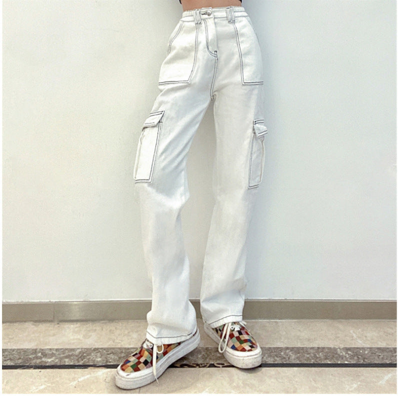 Mit Workwear-inspirierte Mehr-T-T-T-T-T-Hoch-T-Highlist-Jeans