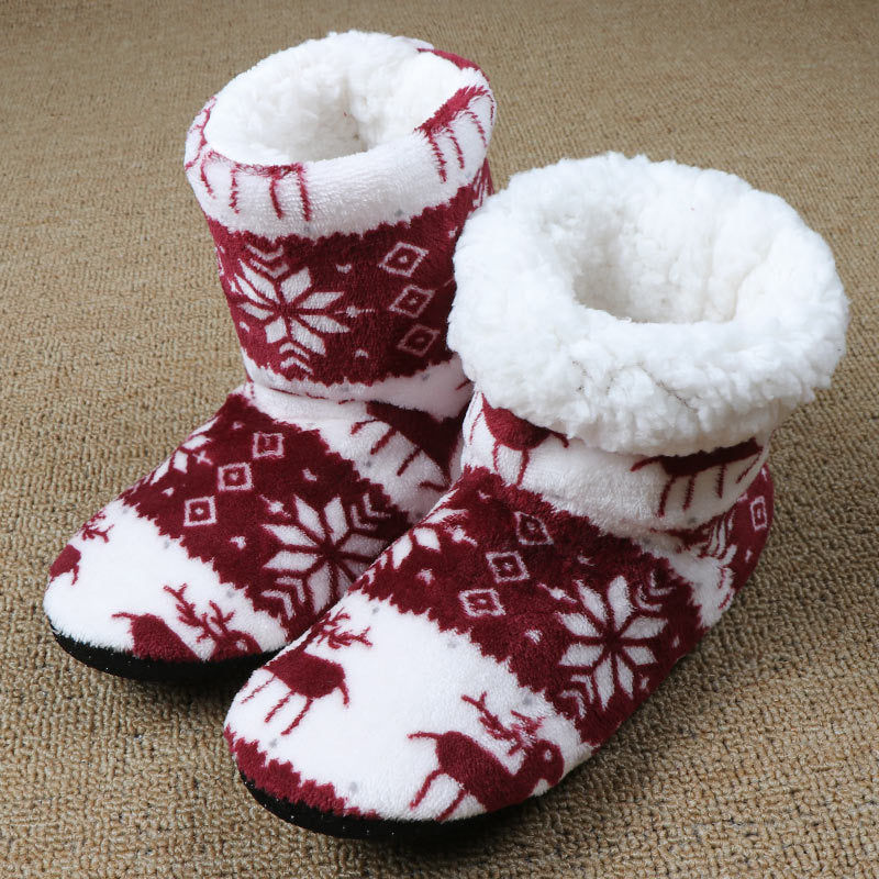 Soft Ankle Height House Slipper Booties in Various Patterns and Colors