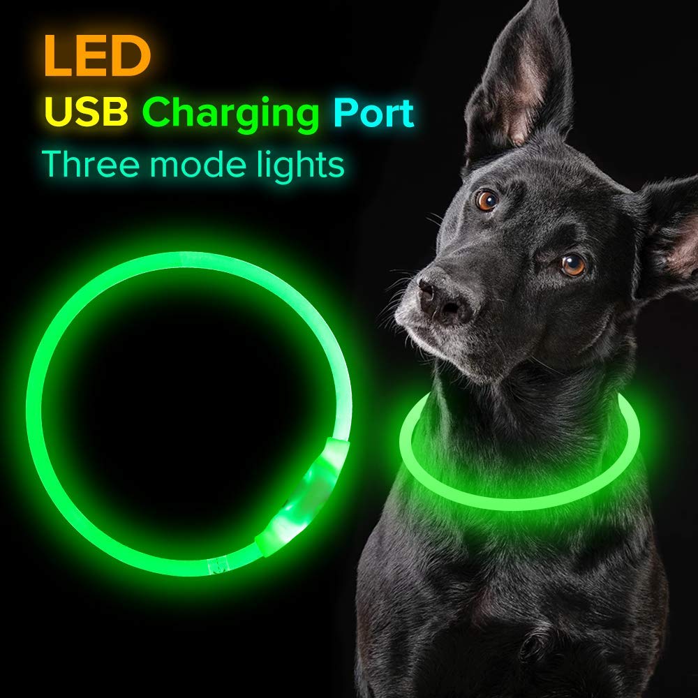 USB Rechargeable Flashing Pet Collar For Night Safety