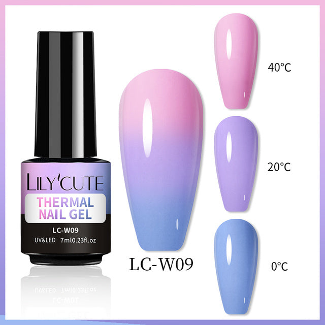 Women's Thermal Gel Nail Paint Colors in Multiple Shades