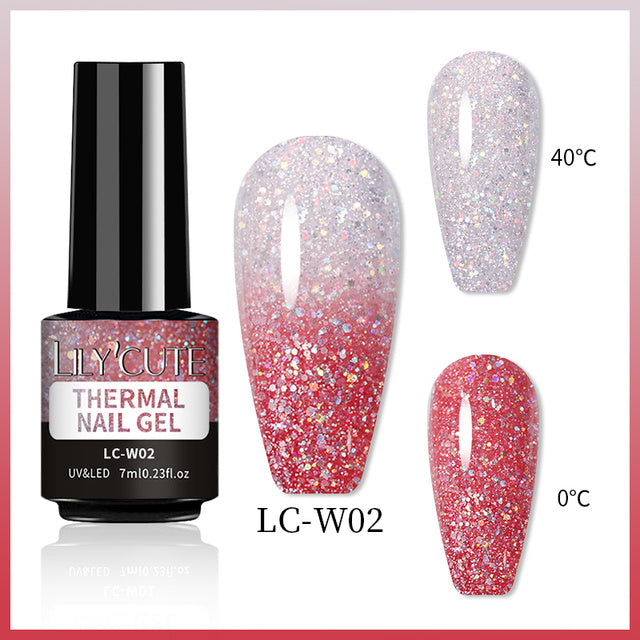 Women's Thermal Gel Nail Paint Colors in Multiple Shades