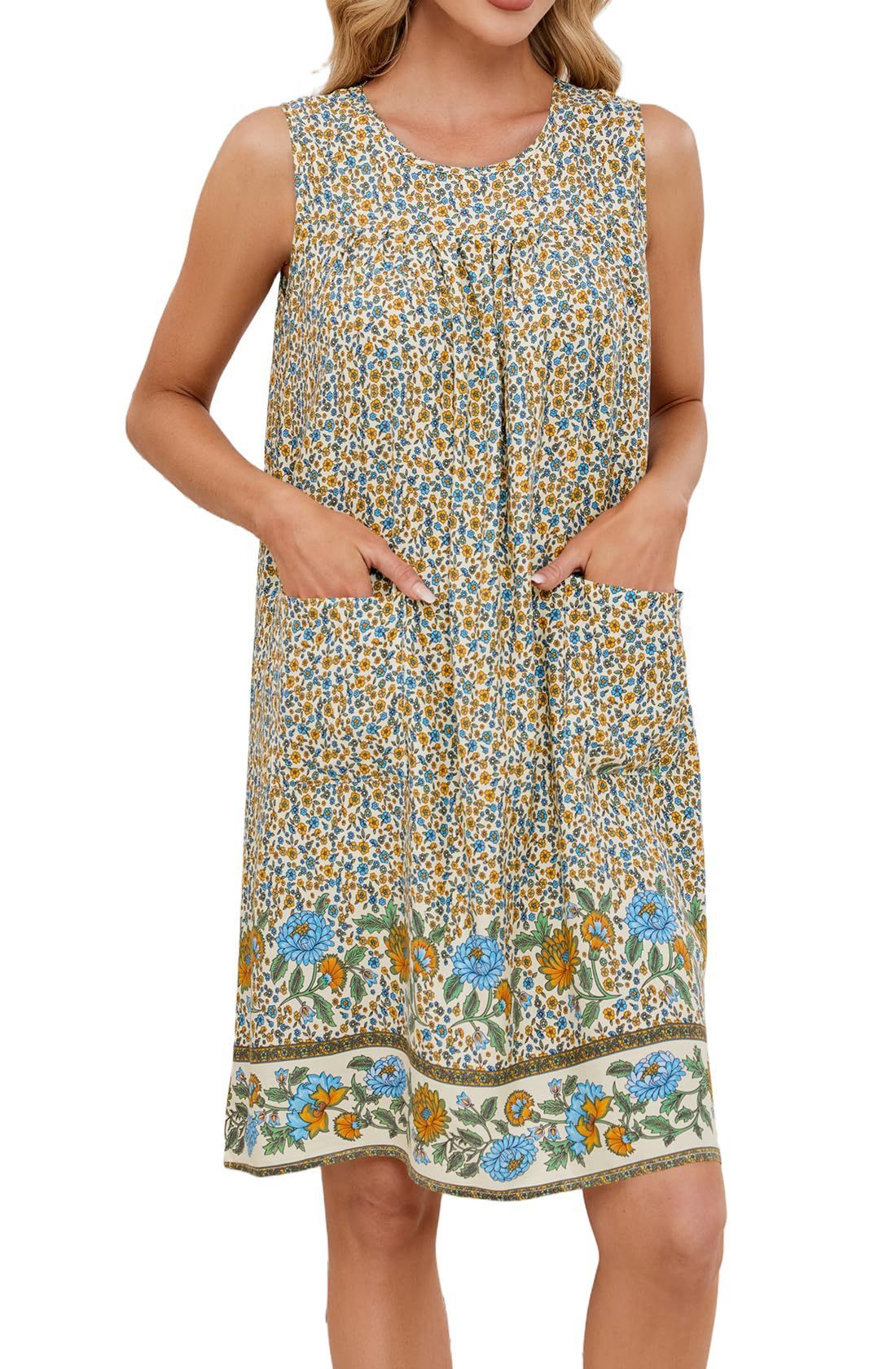 Light Green Floral Dress with Pockets and Chic Vibe