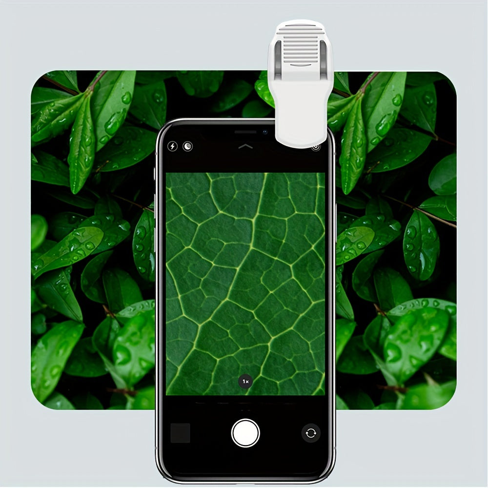 60X LED Clip?On Mobile Phone Microscope With Universal Adapter