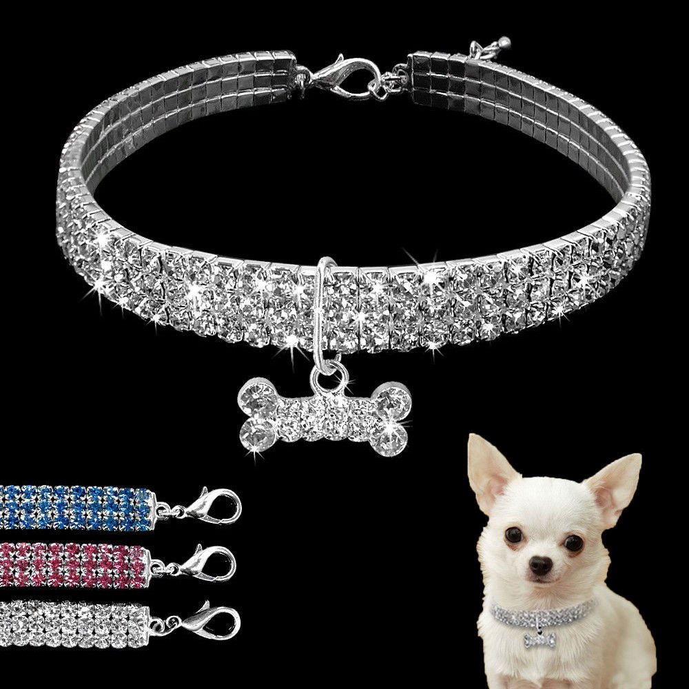 Rhinestone Crystal Dog Collar For Small And Medium Pets