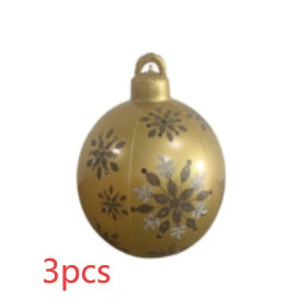 60 Centimeter Hanging Oversized PVC Christmas Ornaments for Exterior Decor