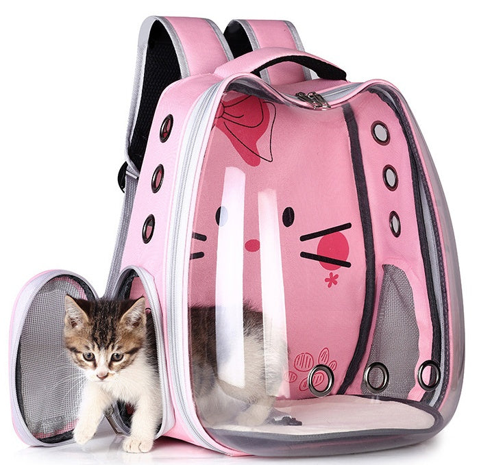 Breathable Pet Space Backpack For Cats And Small Dogs