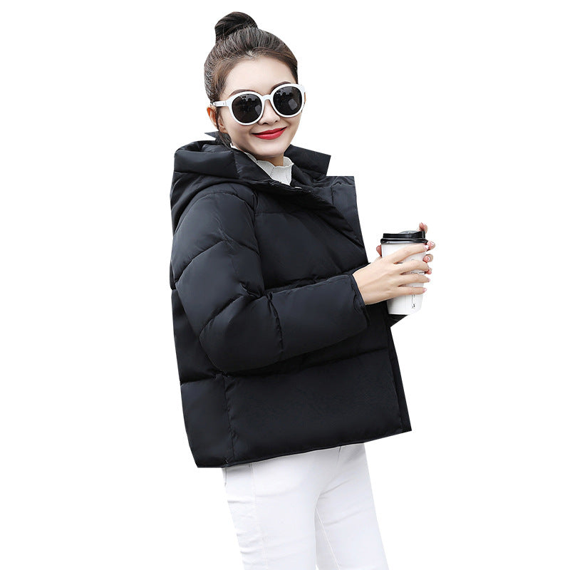 Hooded Slim Petite Down Padded Bread Style Coat For Women